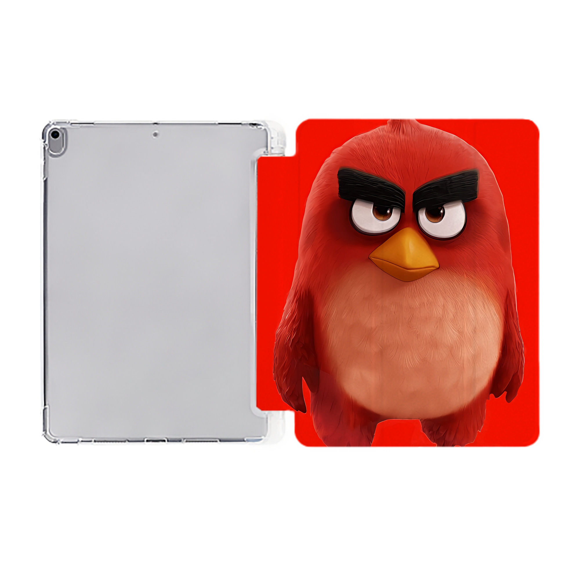 （画像用） Angry Birds アングリーバード IPad ケース ペン収納付き 三つ折りスタンド PUレザー×シリコン 対応機種9.5/10.5/10.9インチ